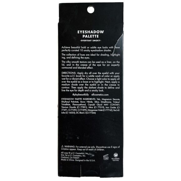 ELF Everyday Smoky Eyeshadow Palette NIB - 10 colors - Picture 2 of 3